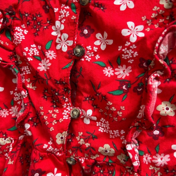 Carter’s 24M Red Floral Longsleeve Flowy Dress - Picture 5 of 5